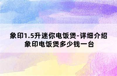 象印1.5升迷你电饭煲-详细介绍 象印电饭煲多少钱一台